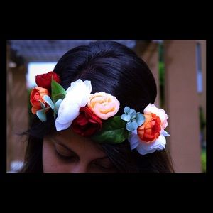 Bohemian flower tiara/crown